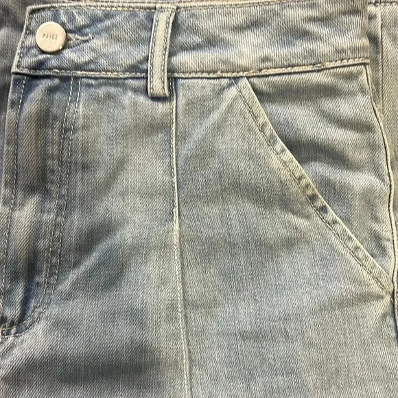 Paige Clarice Pleated Wide Leg Denim Culottes size 2 or 26 - Picture 13 of 14